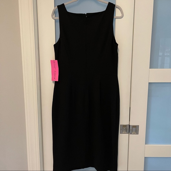 Betsy Johnson Cross Front Sheath Dress in Black - Picture 6 of 11